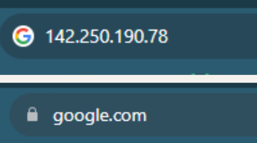 Google IP address example